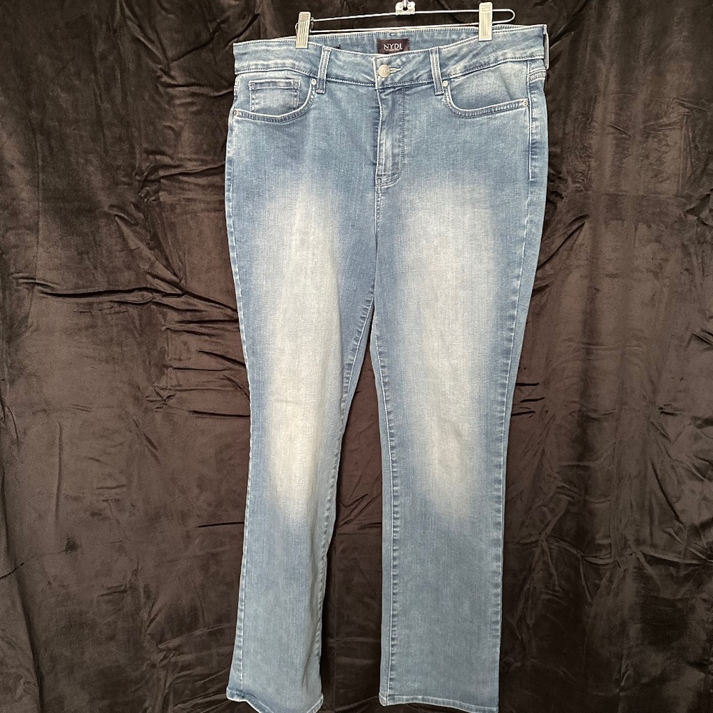 NYDJ, Marilyn straight, with lift & tuck, denim straight leg jeans, size 12